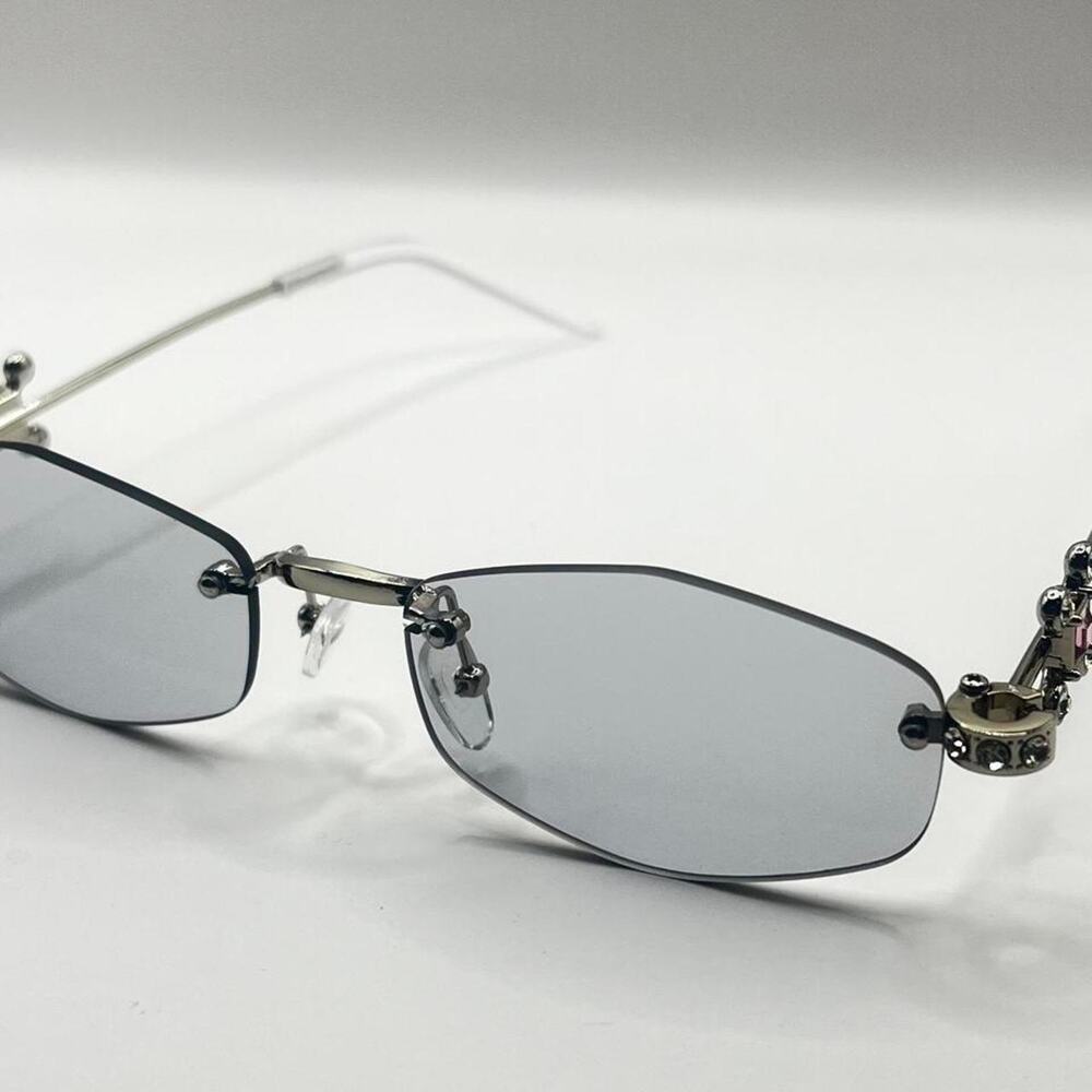 Retro black silver sunglasses